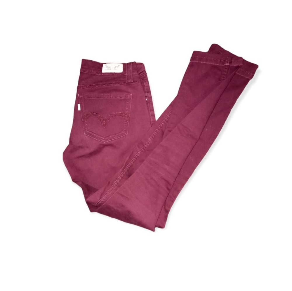 LEVIS burgundy skinny jeans size 3